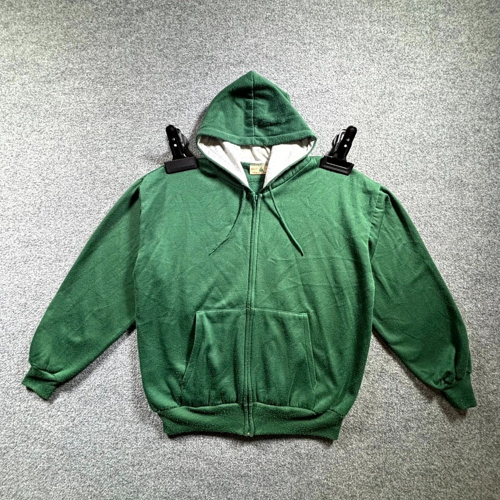 Vintage Northwest Territory Hoodie Mens Large Green Full Zip Fleece Gorpcore Y2K